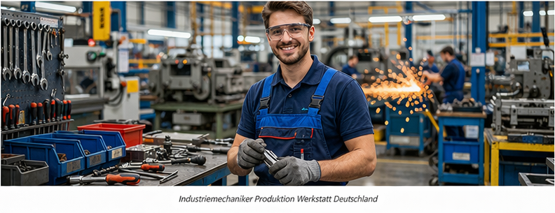 Industrial mechanic production workshop Germany