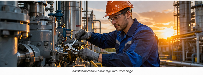 Industrial mechanic, assembly of industrial plants