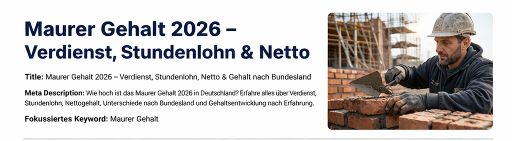 Maurer Gehalt
