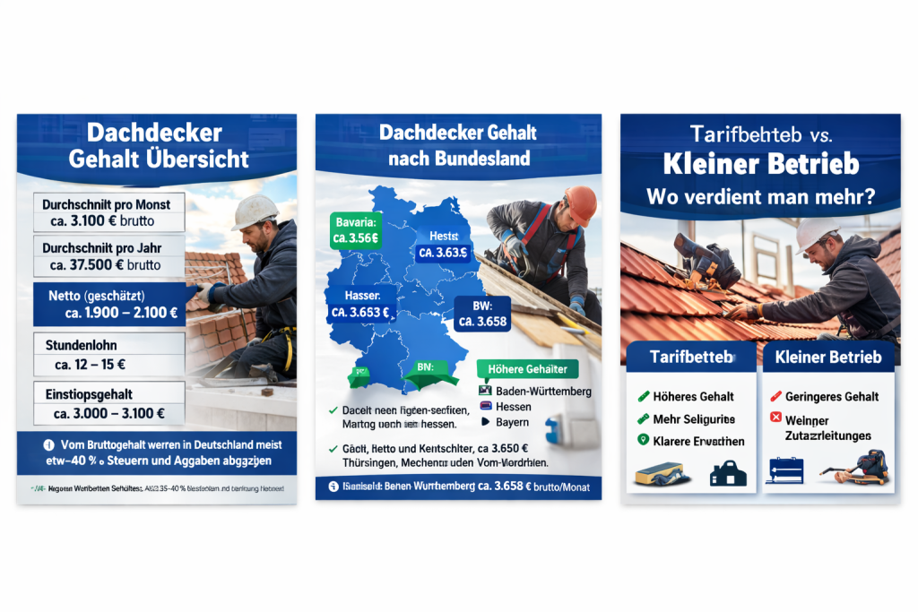 Dachdecker Gehalt