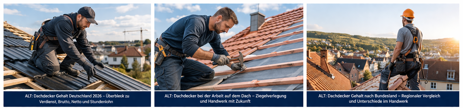 Dachdecker bei der Arbeit