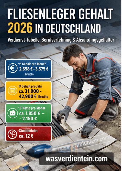 Fliesenleger bei der Arbeit