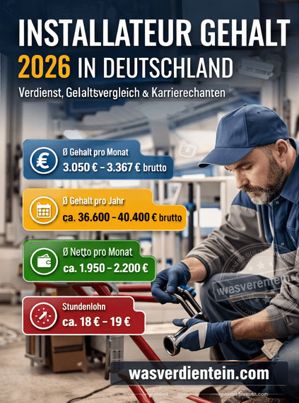 Installateur bei der Arbeit