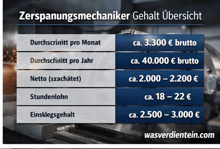 Zerspanungsmechaniker an Drehmaschine